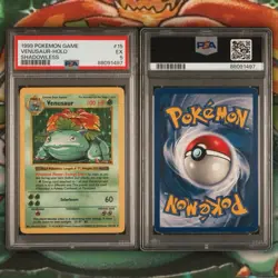 1999 Pokemon TCG Venusaur Holo Rare Shadowless Base Set 15/102 PSA 5 - Image 3