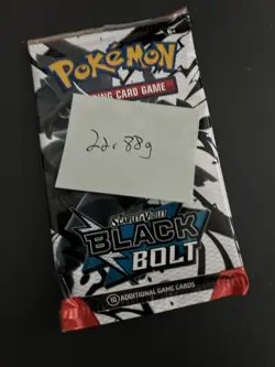 Heavy 22.88g Pokemon TCG SV 10.5 Black Bolt Booster Pack Sealed! - Image 4