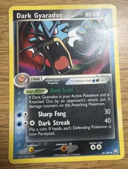 2004 Pokemon EX Team Rocket Returns Dark Gyarados #36/109 Played - Image 1