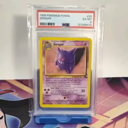 Gengar 20/62 Fossil Unlimited Regular Rare Pokemon TCG PSA 6 Vintage WOTC - Image 1