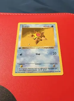 1999 Pokemon Base Set Staryu 1st Edition Shadowless 65/102 NM English - Image 4