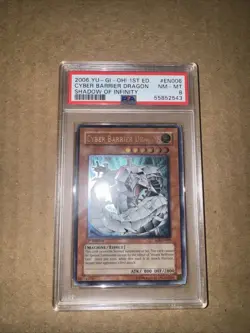 Yugioh Cyber Barrier Dragon 1st Edition CRV Ultimate Rare PSA 8 Nm-Mint - Image 1