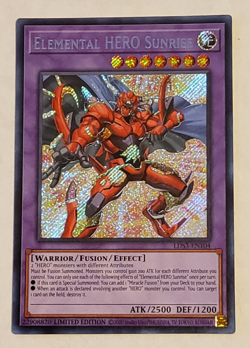 Yu-Gi-Oh Elemental HERO Sunrise Secret Rare LDS3-EN104 Limited Edition - Image 1