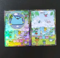 Pokiebubies 1st First Edition Dittie Promo Ditto Cards Lot of 2 Holo Ultra Rare - Image 1