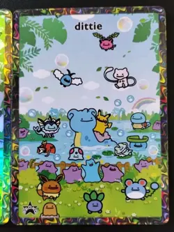 Pokiebubies 1st First Edition Dittie Promo Ditto Cards Lot of 2 Holo Ultra Rare - Image 3