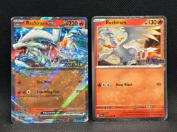 Stellar Crown + Journey Together Stamped Promo Card Set Reshiram Ex Holo NM - Image 1
