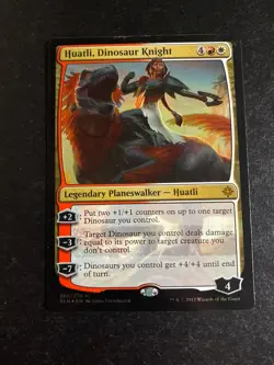 MTG - NM - FOIL - Huatli, Dinosaur Knight - Ixalan - Image 1