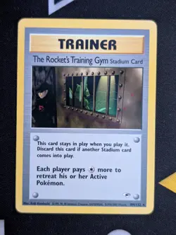 The Rocket’s Training Gym 104/132 Gym Heroes Unlimited 2000 Pokemon Card Rare NM - Image 1