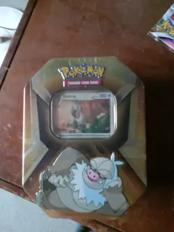 Pokemon Triple Whammy SLAKING Tin 3 Booster Packs 3 Foil Cards TCG New Sealed - Image 1