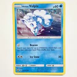 Pokemon Card Alolan Vulpix Guardians Rising Cosmo Holo 21a/145 Near Mint - Image 1