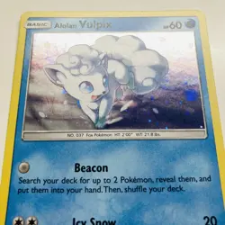 Pokemon Card Alolan Vulpix Guardians Rising Cosmo Holo 21a/145 Near Mint - Image 2