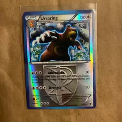 Pokemon 2013 Light Play Ursaring 76/101 Plasma Blast REVERSE Card - Image 1