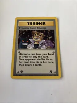 Imposter Oak’s Revenge 1st Edition Team Rocket 76/82 Vintage Pokemon Card NM - Image 1