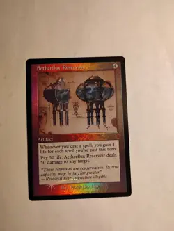 Magic: The Gathering Artifact Aetherflux Reservoir Foil Retro - Image 1