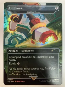MTG - Air Shoes (Swiftfoot Boots) - SLD Sonic x Secret Lair Drop Foil 2096 Rare - Image 1