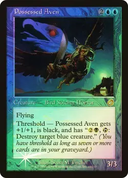 Torment MTG FOIL Possessed Aven Magic - Image 1