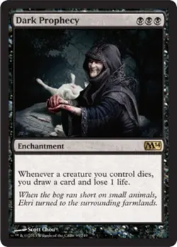 1 x Dark Prophecy - Magic 2014 - Heavy Play - MTG - Image 1