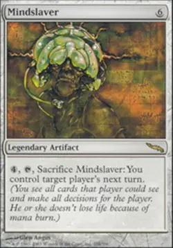 Moderate Play, English MTG Regular Mindslaver Mirrodin Magic the Gathering - Image 1