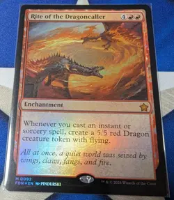 Rite Of The Dragoncaller FDN NM Foil MTG Foundations - Image 1