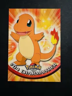 Pokemon Topps Series 1 Blue Logo #04 Charmander - Image 1