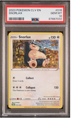 2023 POKEMON CLV EN SNORLAX PSA 10 GEM MINT HOLO - Image 1