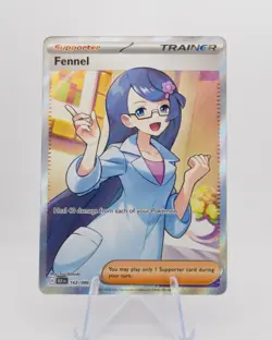Pokemon TCG Fennel 162/086 Black Bolt Ultra Rare Full Art Trainer Holo - Image 1