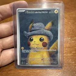 Pokemon TCG Van Gogh Pikachu Promo Card SVP085 Black Star Sleeved NM/M - Image 1