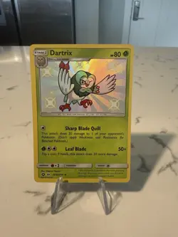 Dartrix Shiny Holo Rare Hidden Fates: Shiny Vault SV3/SV94 NM Pokemon TCG - Image 1