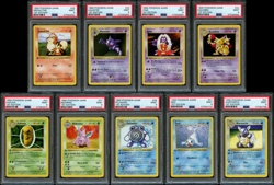 Pokemon 1st Edition Base 9 Uncommon Lot PSA 9 Mint - See Description & Pics - Image 1