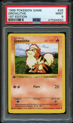 Pokemon 1st Edition Base 9 Uncommon Lot PSA 9 Mint - See Description & Pics - Image 3