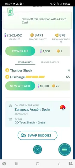 Pokemon Go Shiny Pikachu Lucas's Cap - Image 2