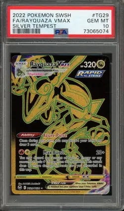 PSA 10 Rayquaza VMAX #TG29 Pokemon SWSH Silver Tempest - Image 1