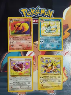 Pokemon Eevee Evolution Set - Flareon - Jolteon - Vaporeon Jungle - Image 1