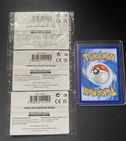 Pokemon Sealed Pikachu On the Ball x3 +1 promos 001/005, Fustal Football Promos - Image 2