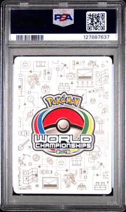 2019 POKEMON 2019 WORLD CHAMPIONSHIPS DECK #20 RESHIRAM & CHARIZARD GX PSA 8 - Image 2