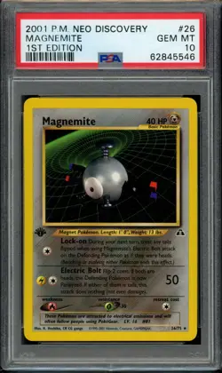 PSA 10 Magnemite 26/75 Neo Discovery 1st Edition 2001 Pokemon - Image 1