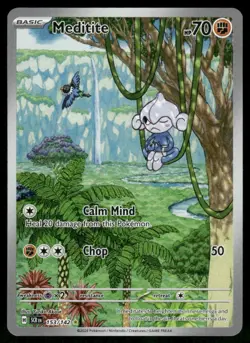 Meditite 153/142 Illustration Rare Holo NM Pokemon SV07: Stellar Crown - Image 1
