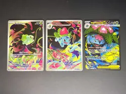 Pokemon Mega Evolutions Bulbasaur 133, Ivysaur 134, & Venusaur EX 155 - Image 1