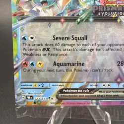 Pokemon Prismatic Evolutions Vaporeon ex 023/131 Surprise Box Stamped Sealed - Image 2