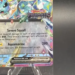 Pokemon Prismatic Evolutions Vaporeon ex 023/131 Surprise Box Stamped Sealed - Image 5