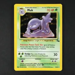 Pokemon TCG Muk Fossil 13/62 Holo Rare WOTC NM-MINT Vintage - Image 1