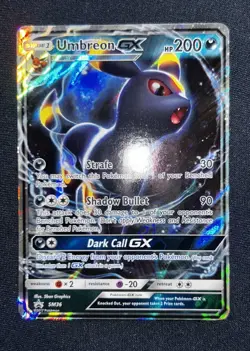 2017 Pokemon TCG Sun & Moon SM36 Black Star Promo Umbreon GX Full Art Near Mint - Image 4