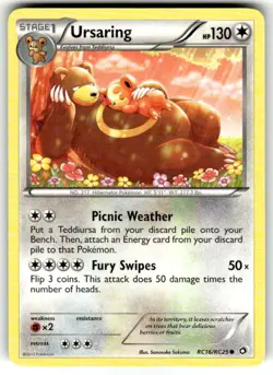 Ursaring RC16/RC25 Legendary Treasures: Radiant Collection Holo Pokemon NM - Image 1