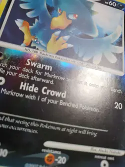 Murkrow 90/123 Reverse Holo Mysterious Treasures 2007 Pokemon Mp - Image 2