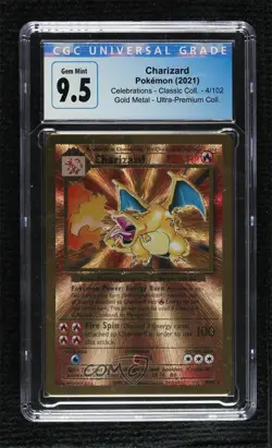 Charizard (Gold Metal) Pokemon Celebrations Ultra Premium Collection CGC 9.5 - Image 1