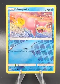 Slowpoke Reverse Holo Foil Hidden Fates 2019 12/68 - Near Mint Pokemon Card - Image 1