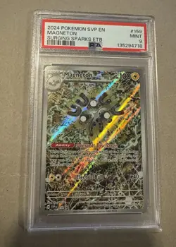 Pokemon TCG Magneton 159 Scarlet & Violet Promo Card Holo PSA 9 - Image 1