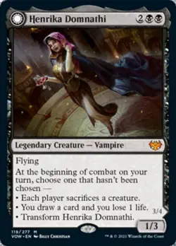 Henrika Domnathi / Henrika, Infernal Seer - Near Mint MTG Innistrad: Crimson Vow - Image 1