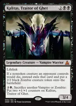 MTG English Kalitas, Traitor of Ghet NM Normal Oath of the Gatewatch - Image 1