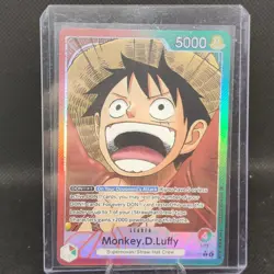 Monkey D. Luffy Trading Card One Piece TCG Leader Parallel NM - Image 1